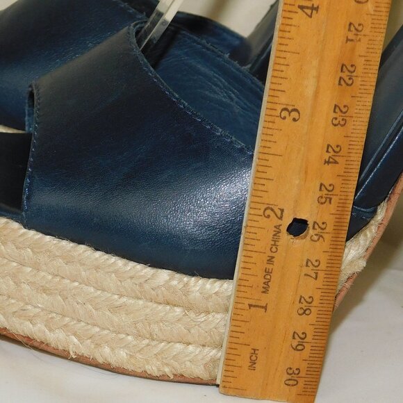 Tory Burch Navy Blue Stiletto Heels Size 11M Espadrille - Picture 7 of 13
